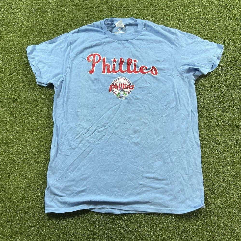 Philadelphia Phillies Fanatics Men's Medium Blue T-Shirt MLB Baseball NWOT